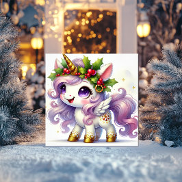 ゴールドユニコーン フェスティブキャンディーアクセント付き シーズンカード