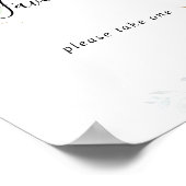 ゴールドユーカリカリグラフィーフェイバーズサイン ポスター (角)