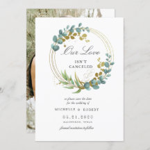 ゴールドユーカリグリーン写真 Save The Date