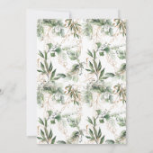 ゴールドユーカリ花環モノグラム結婚式 招待状 (裏面)