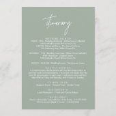 ゴールドユーカリ ウェディングウェルカムレター＆スケジュール プログラム (裏面)