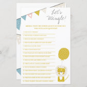 ゴールドライオンと交流しよう！ベビーシャワーゲーム (正面/裏面)