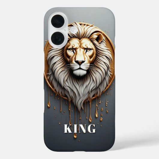 ゴールドライオン オーダーメイドデザイン 🦁 Case-Mate iPhoneケース (裏面)