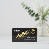ゴールドライトニングパワーズレターe電気 名刺 (スタンド正面)