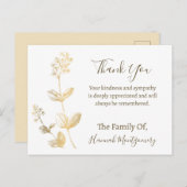 ゴールドライン フローラル シンパシー サンクス ポストカード (正面/裏面)