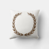 ゴールドラウレルリース イニシャル入り ホワイト クッション (裏面)