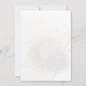 ゴールドラグジュアリー グリーン フラワー シック エレガント ウェディング 招待状 (裏面)