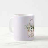 ゴールドラベンダー花愛 コーヒーマグカップ (正面左)