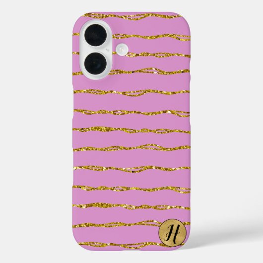 ゴールドラメとピンクのスマホケース Case-Mate iPhoneケース (裏面)