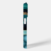 ゴールドラメターコイズアゲートマーブルダイヤモンド Case-Mate iPhoneケース (裏面 / 右)