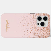 ゴールドラメモノグラム名 Case-Mate iPhoneケース (裏面 (横))