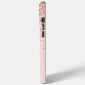 ゴールドラメモノグラム名 Case-Mate iPhoneケース (裏面 / 左)