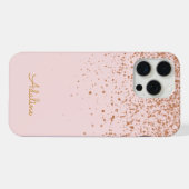 ゴールドラメモノグラム名 iPhoneケース (裏面横)