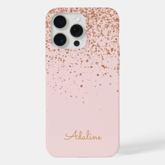 ゴールドラメモノグラム名 iPhoneケース (裏面)