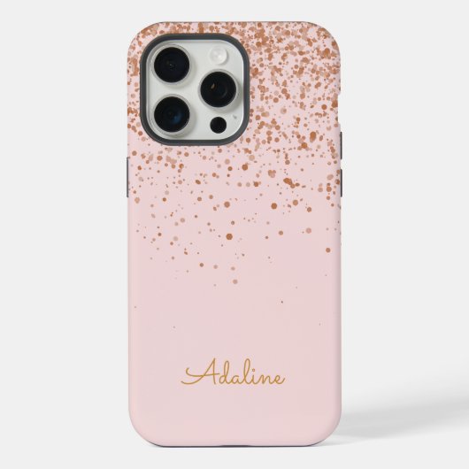 ゴールドラメモノグラム名 iPhoneケース (裏面)