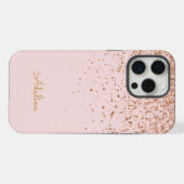 ゴールドラメモノグラム名 iPhoneケース (裏面横)