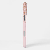ゴールドラメモノグラム名iPhoneケース iPhoneケース (右側面)