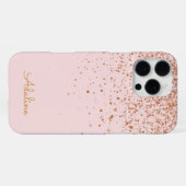 ゴールドラメモノグラム名iPhoneケース iPhoneケース (裏面横)
