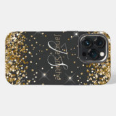 ゴールドラメモノグラム iPhoneケース (裏面横)