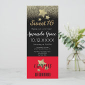 ゴールドラメースター 赤い絨毯 Sweet Sixteen 招待状 (スタンド正面)