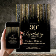ゴールドラメ ブラック 30歳の誕生日パーティー
