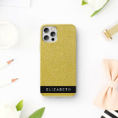 ゴールドラメ、ラメ背景、お名前 iPhoneケース