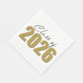 ゴールドラメ 2026年卒業 スタンダードランチョンナプキン (角)