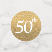 ゴールドラメ 50歳の華やかテーブル装飾 コンフェッティ (スモール正面)