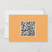 ゴールドラメQRコード ウェディングRSVPカード 出欠カード (裏面)