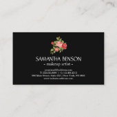 ゴールドリップス メイクアップアーティスト フラワーリーフ 名刺 (裏面)