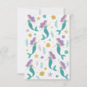 ゴールドリトルマーメイド10歳の誕生日 海の下 サンキューカード (裏面)