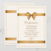 ゴールドリボンの招待状 招待状 (正面/裏面)