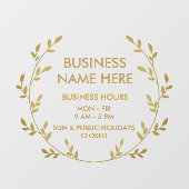 ゴールドリース店舗営業時間 ウィンドウサイン (シート)