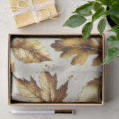 ゴールドリーフアルモンドベージュ秋のウェディング 薄葉紙 (ギフト)