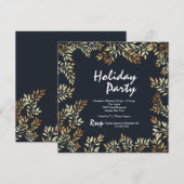 ゴールドリーフフレームスクエア招待状 招待状 (正面/裏面)