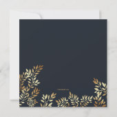 ゴールドリーフフレームスクエア招待状 招待状 (裏面)