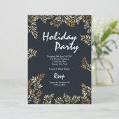 ゴールドリーフフレーム長方形招待状 招待状 (スタンド正面)