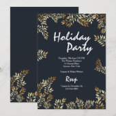 ゴールドリーフフレーム長方形招待状 招待状 (正面/裏面)