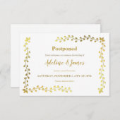 ゴールドリーフ延期発表カード 案内状 (正面/裏面)