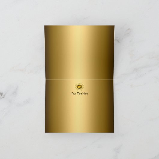 ゴールドリーフ＆ジェム 50周年感謝カード サンキューカード (内部)