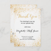 ゴールドリーフ スプライ 感謝の気持ちを伝えるカード 招待状 (正面/裏面)