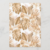 ゴールドリーフ ドライ パンパスグラス セーブ・ザ・デート 招待状 (裏面)