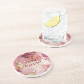 ゴールドリーフ バーガンディ ブラッシュピンク コースター (側面)