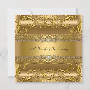 ゴールドリーフ 50周年 結婚記念日 招待状
