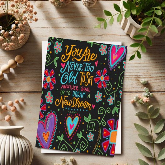 ゴールドリームハートカラフル花インスパイアの花 カード