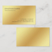 ゴールドルック モダン プロフェッショナル エレガント テンプレート 名刺 (正面/裏面)