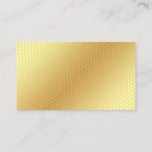 ゴールドルック モダン プロフェッショナル エレガント テンプレート 名刺 (裏面)