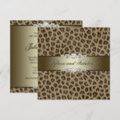 ゴールドレオパード15歳誕生日パーティー 招待状 (正面/裏面)