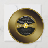 ゴールドレコード ビニール 45周年パーティー 招待状 (正面)