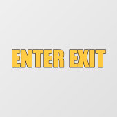 ゴールドレタリング エンター エグジット ショップ ビジネス ドア ウィンドウサイン (シート)